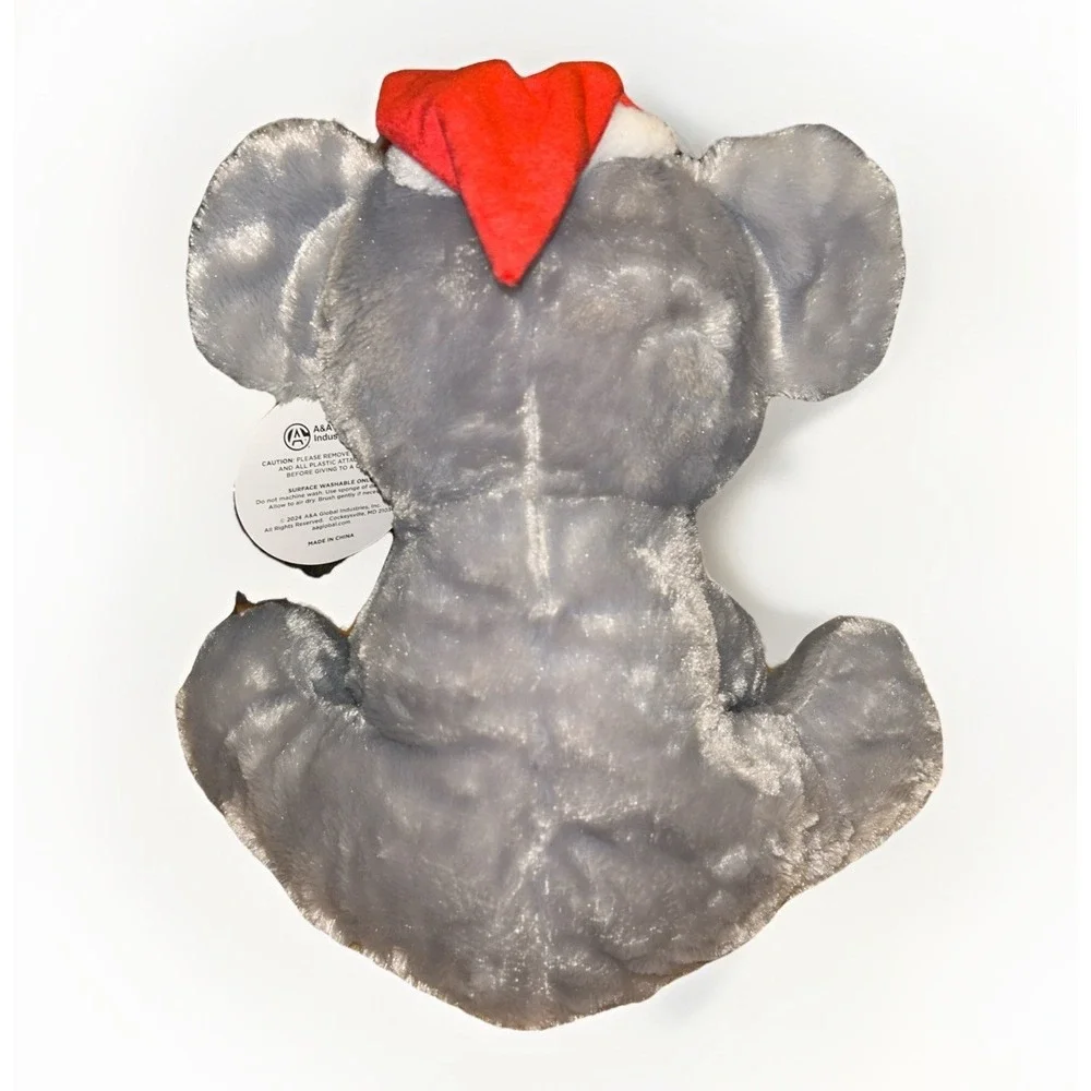 A&A Global Industries Christmas Elephant Plush Toy 3GJUMCHR8
